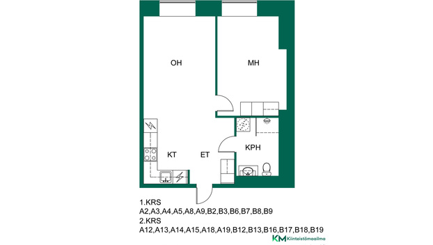 Väinö Valveen katu 1 A 2, Rakuunamäki, Lappeenranta