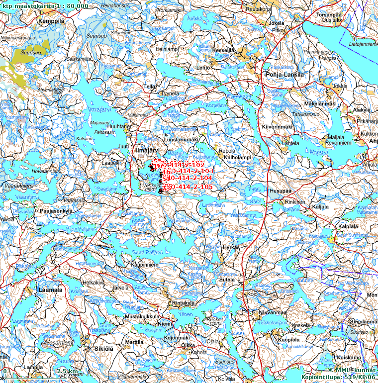 Vehkajärventie, Vehkajärvi 4 kpl tontteja 0,448-0,7 ha -, Ilmajärvi, Ruokolahti
