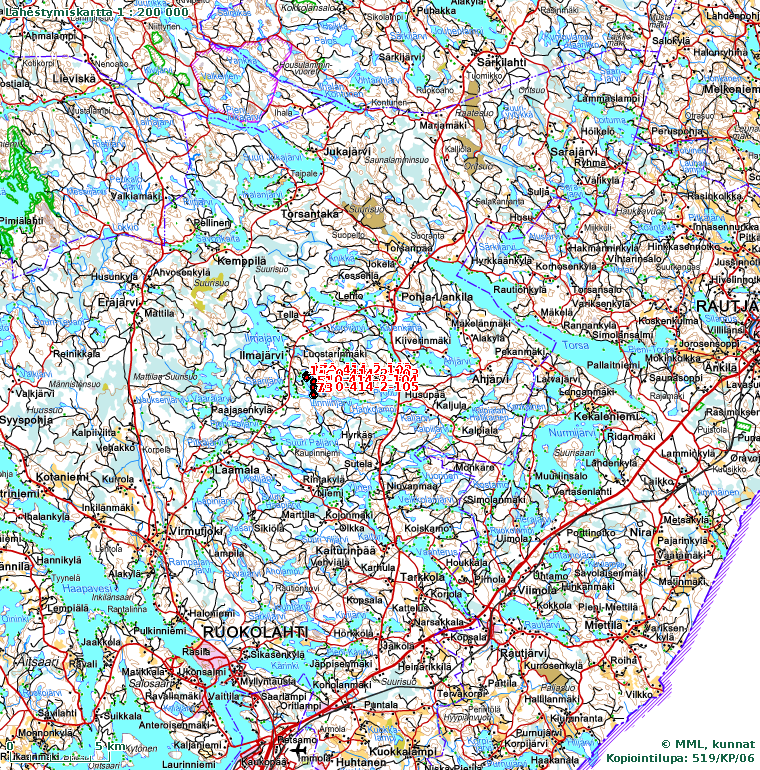 Vehkajärventie, Vehkajärvi 4 kpl tontteja 0,448-0,7 ha -, Ilmajärvi, Ruokolahti