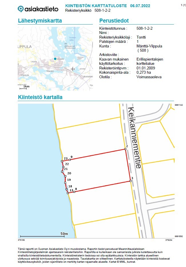 Keikanniementie 1, Keikanniemi, Mänttä-Vilppula