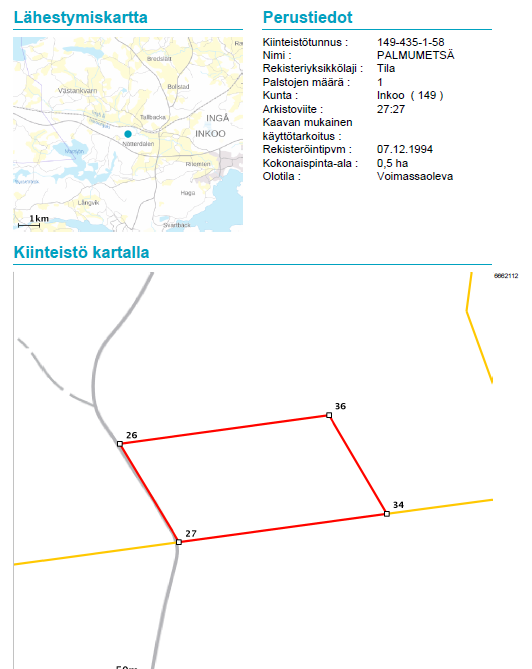 Kvarnbackantie 185, Asema, Inkoo