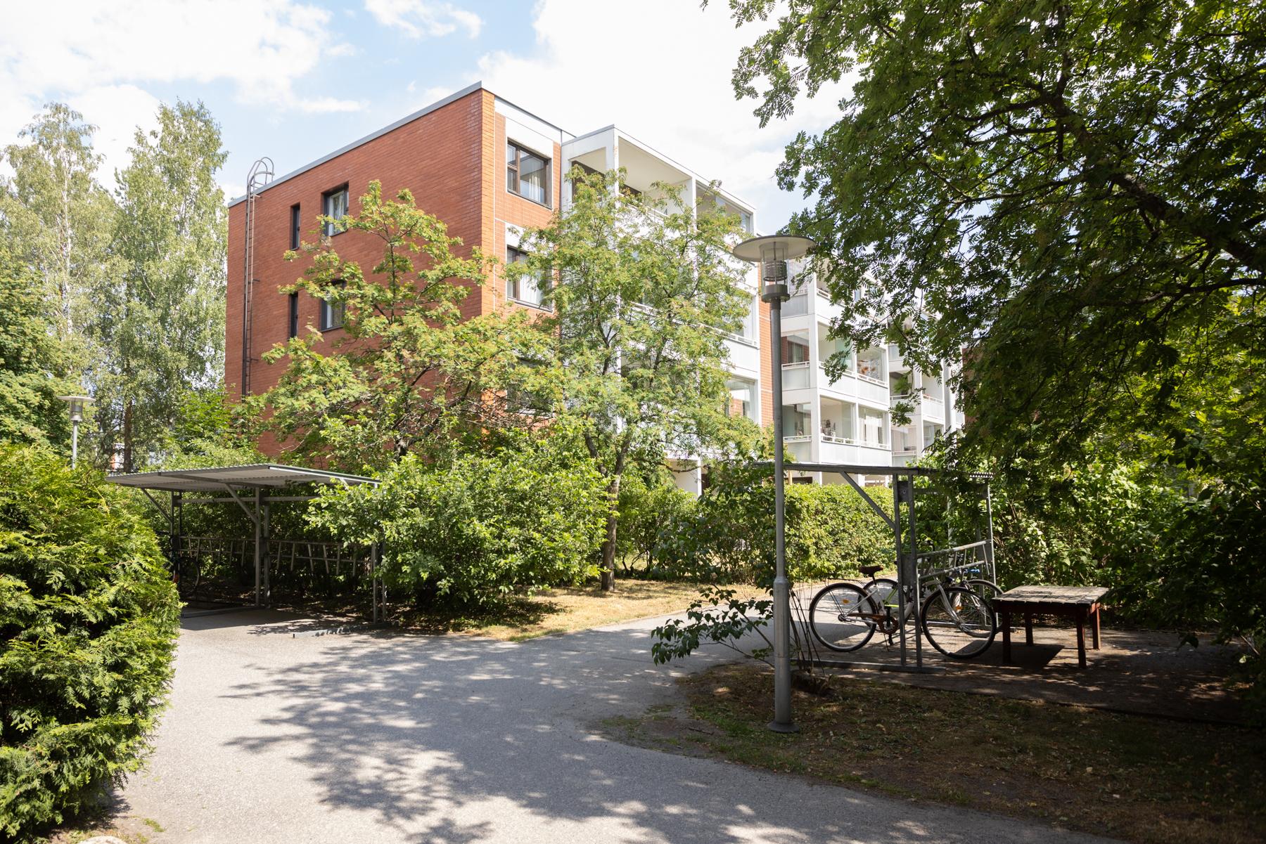 Taloyhtiön pihaa (vehreään aikaan)