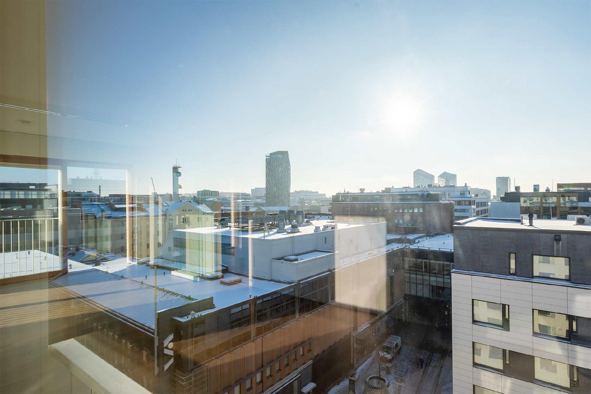 Näkymäkuvat asunnosta A61, 9.krs