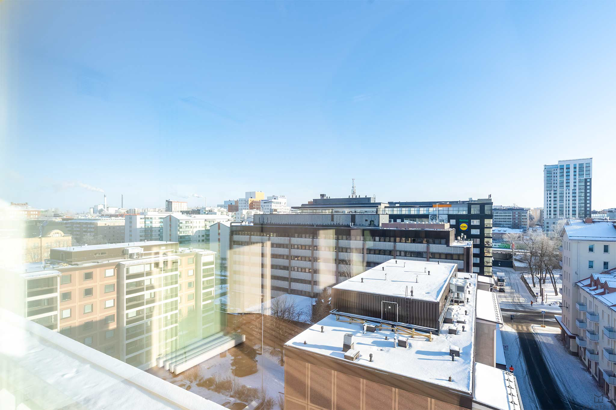 Näkymäkuvat asunnosta A61, 9.krs