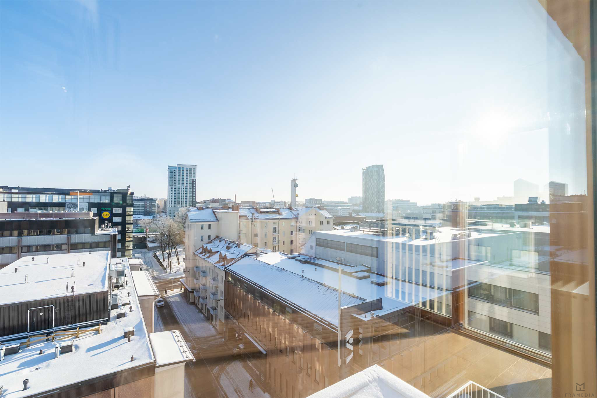 Näkymäkuvat asunnosta A61, 9.krs