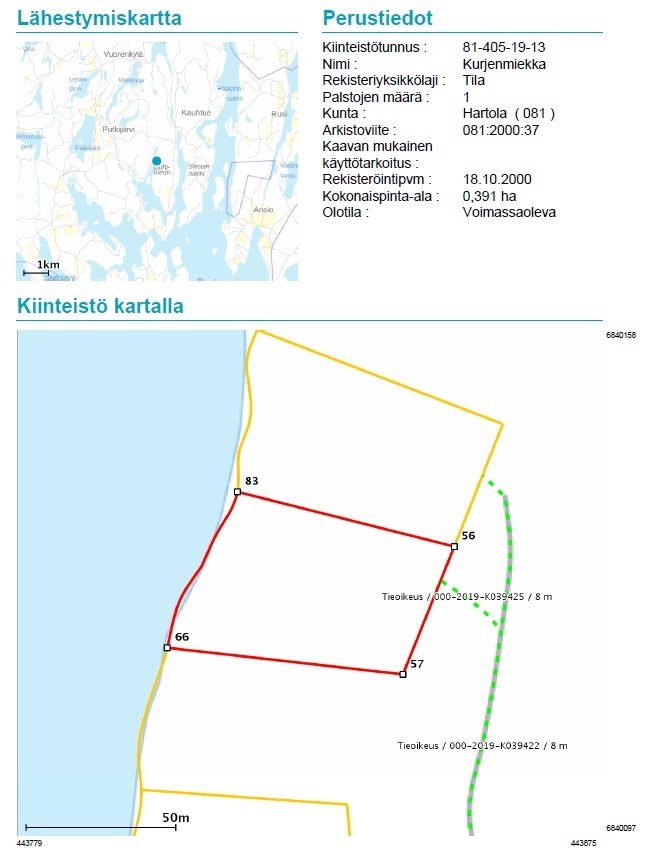 Morttelikuja 72, Kirkkola, Hartola