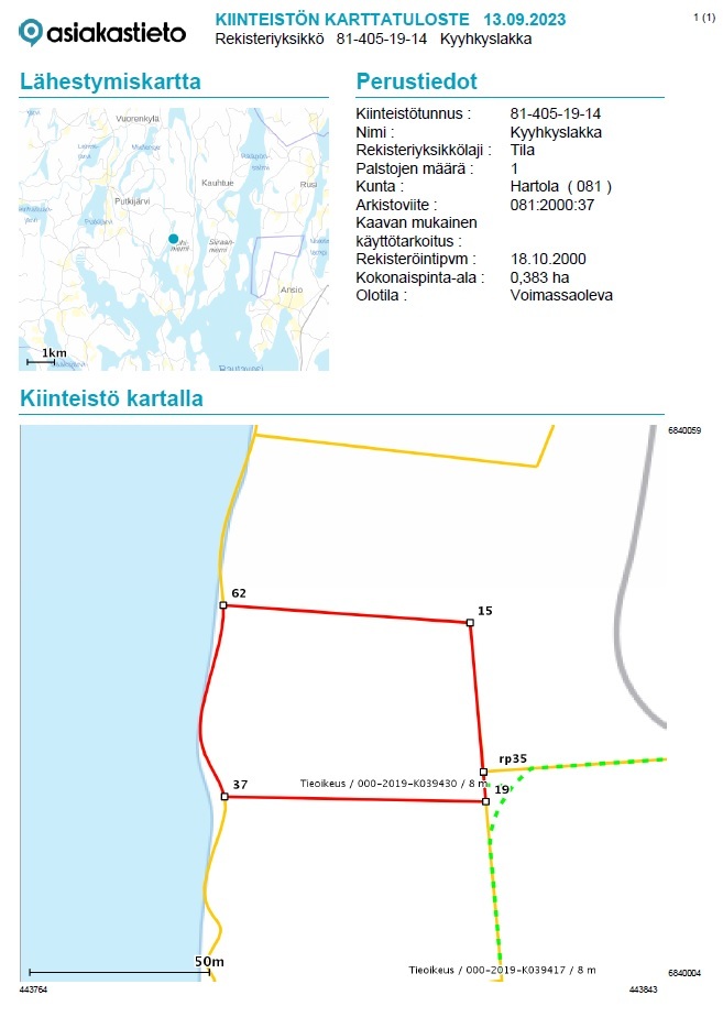 Morttelikuja 84, Kirkkola, Hartola