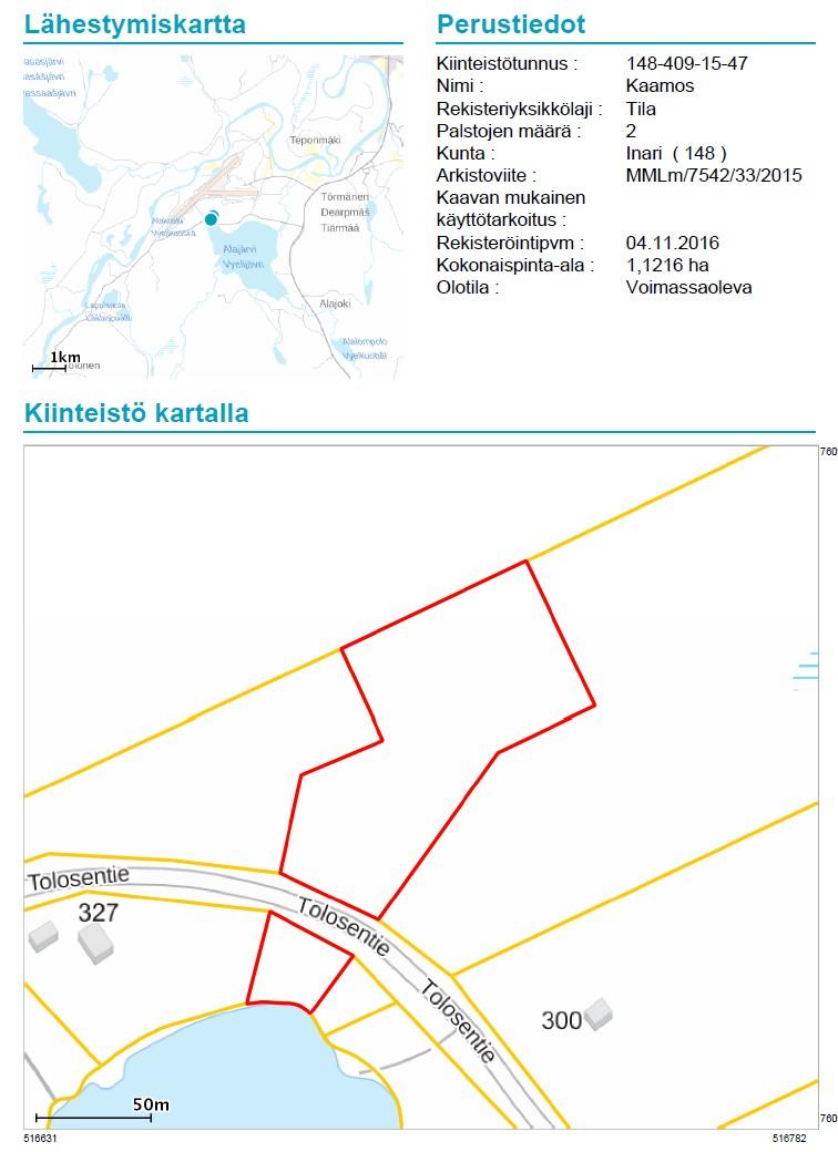 Tolosentie 310, Ivalo, Inari