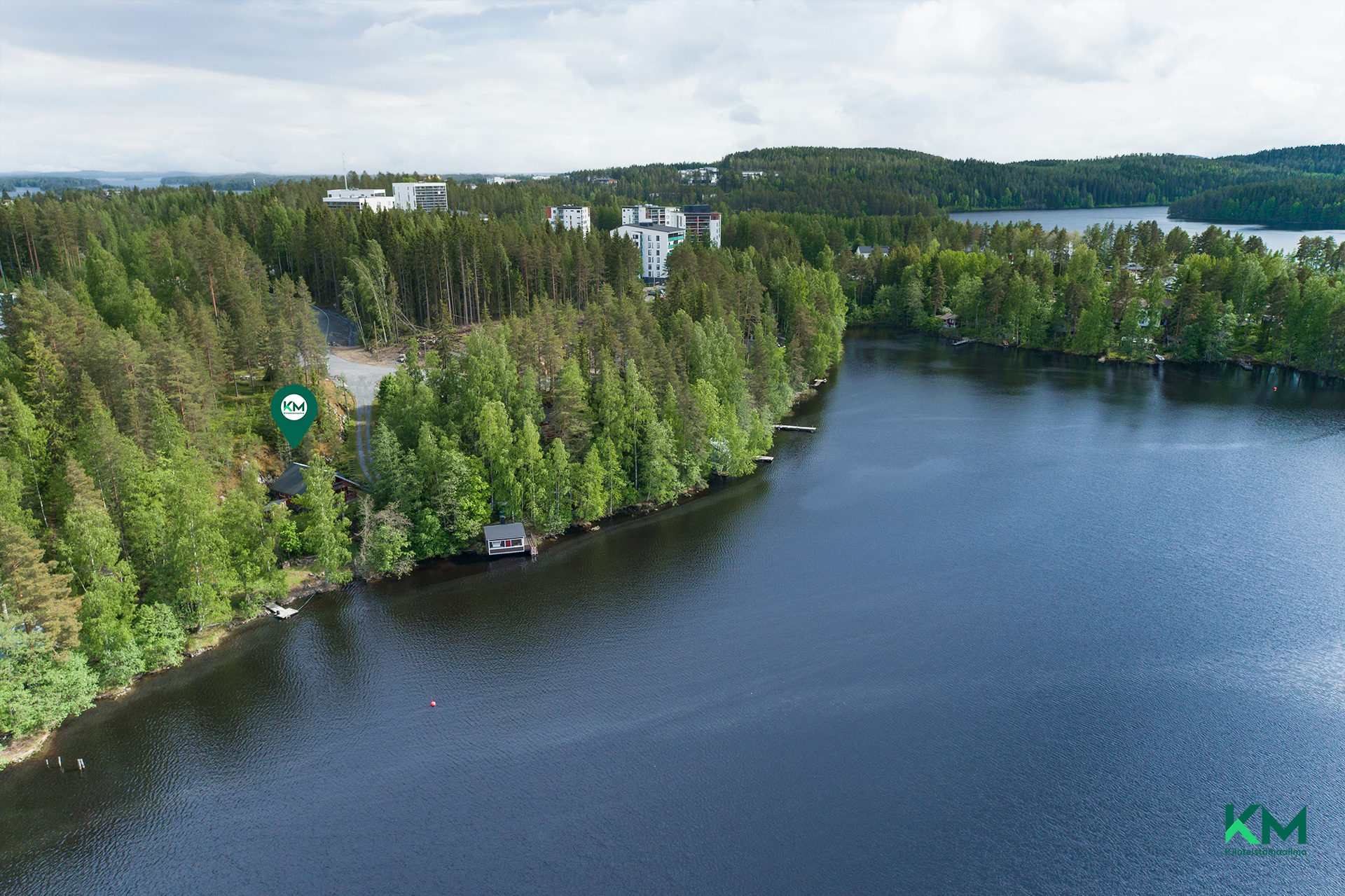 kesäinen drone kuva alueesta