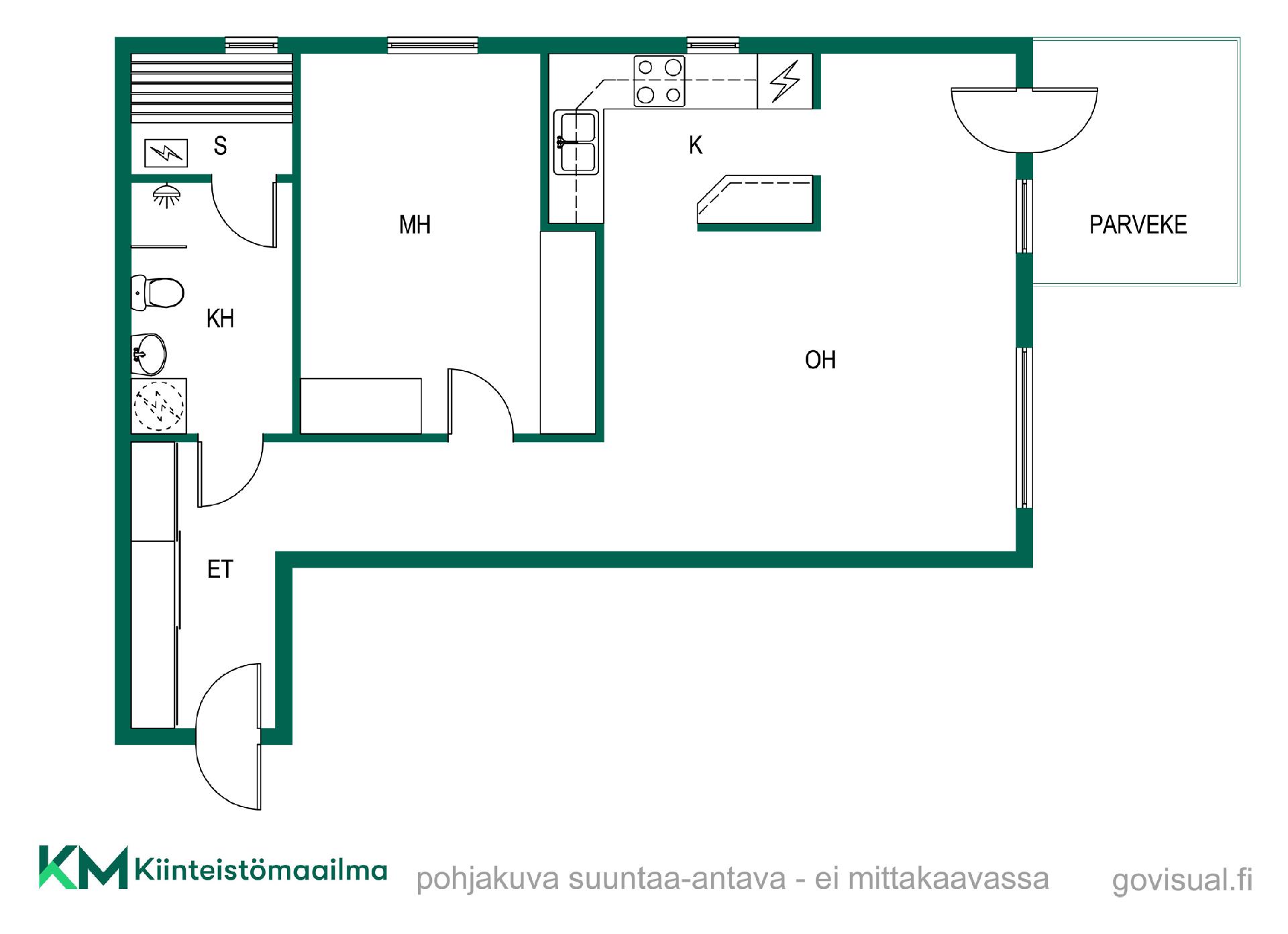 Asunnon pohjakuva