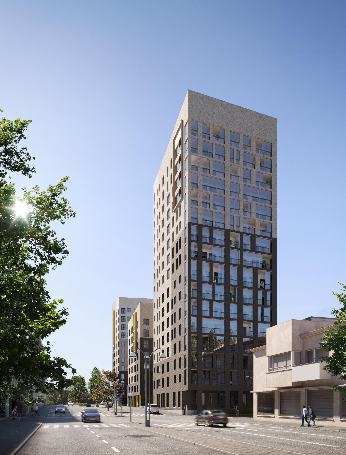 Havainnekuva koko korttelin laidalta