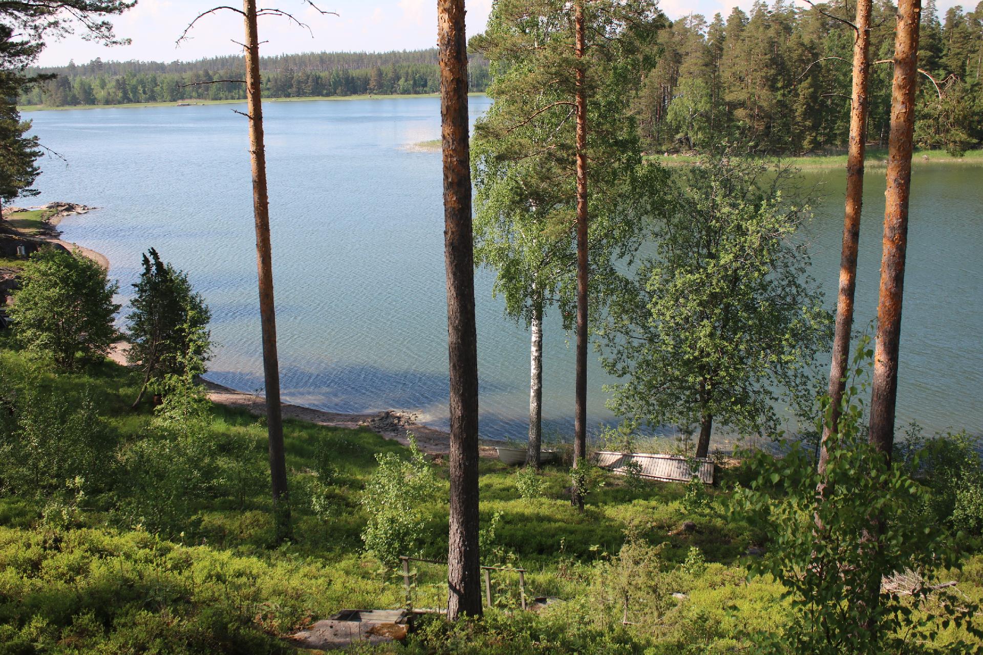 Näkymä rinnetontista kesällä