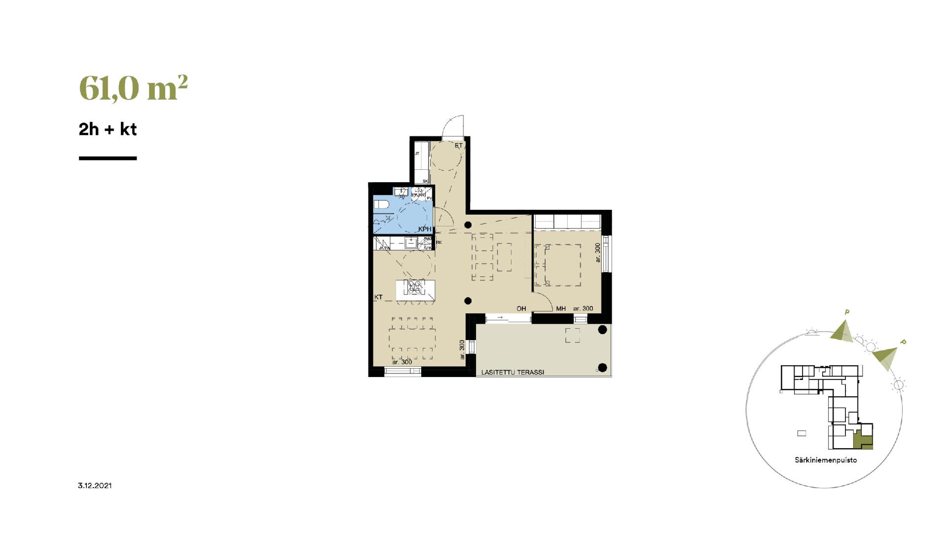 Särkiniementie 3b A 2, Lauttasaari, Helsinki