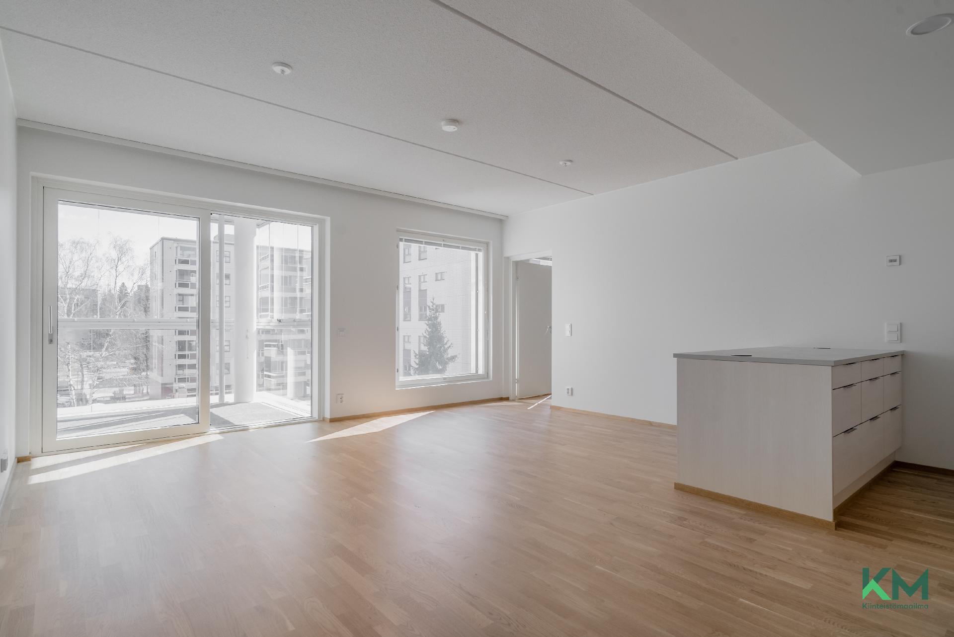 Vastaavan asunnon avokeittiö, kalustevalinnat voivat vaihdella