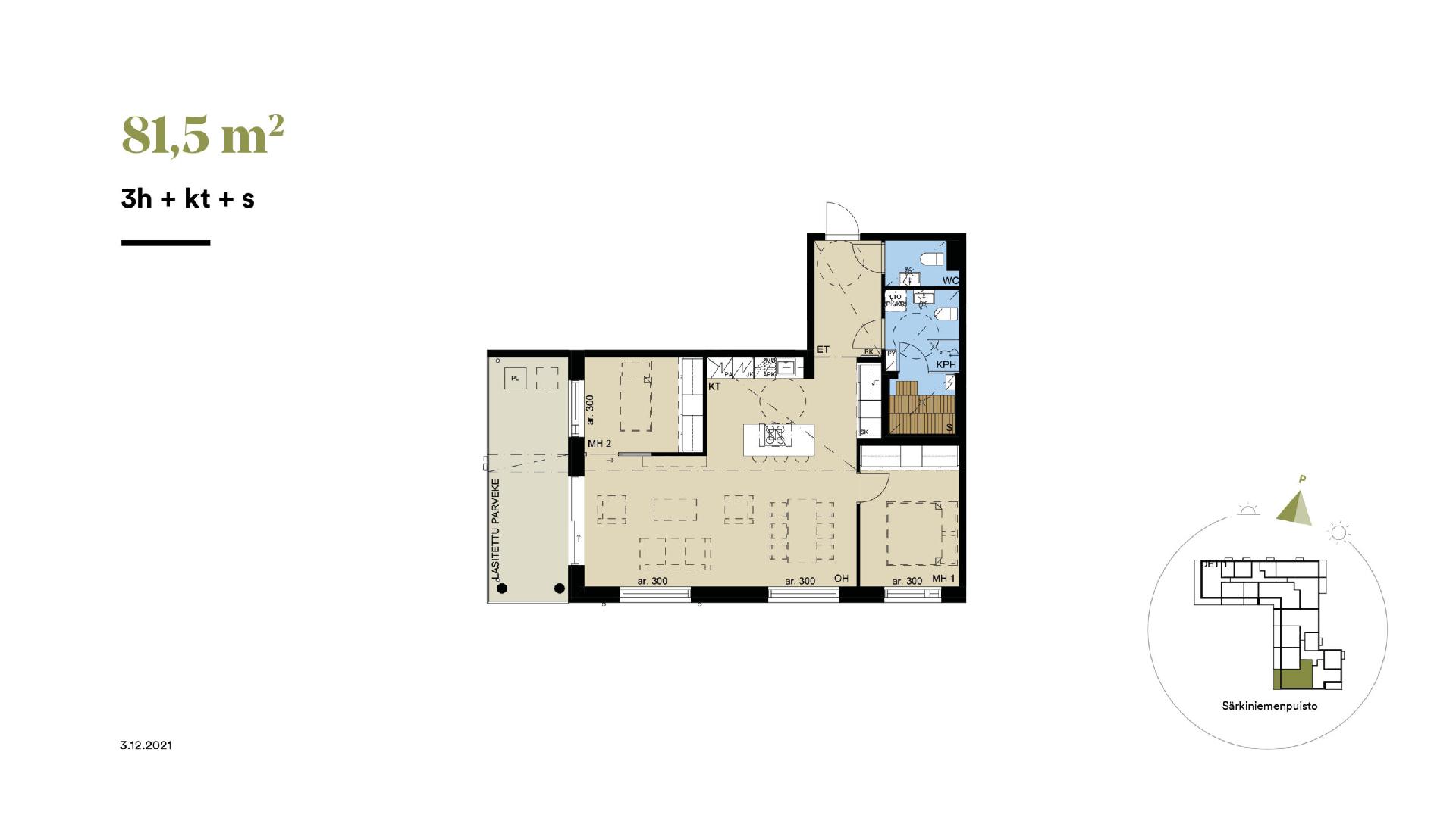 Särkiniementie 3b A 15, Lauttasaari, Helsinki