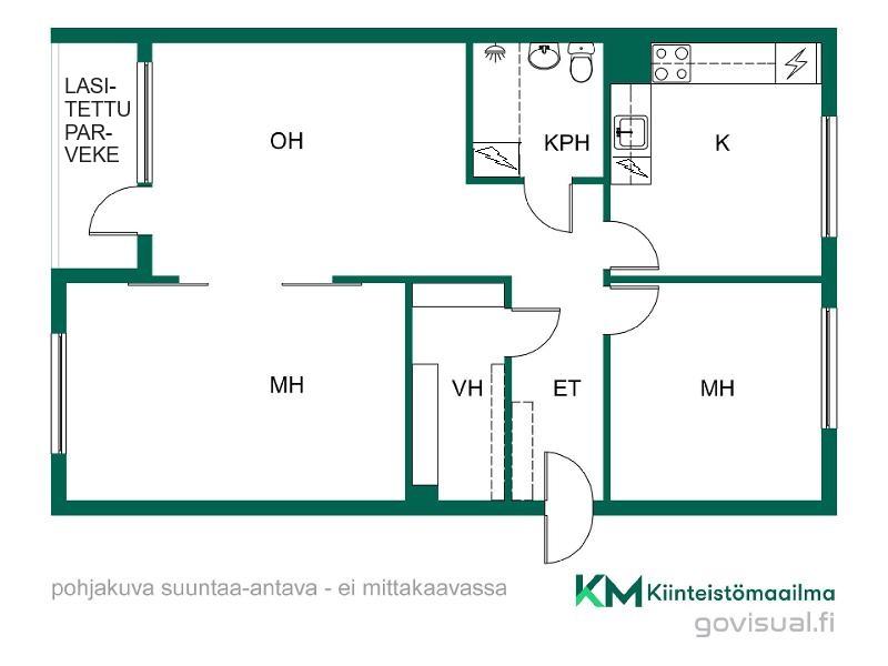 Asunnon pohjakuva