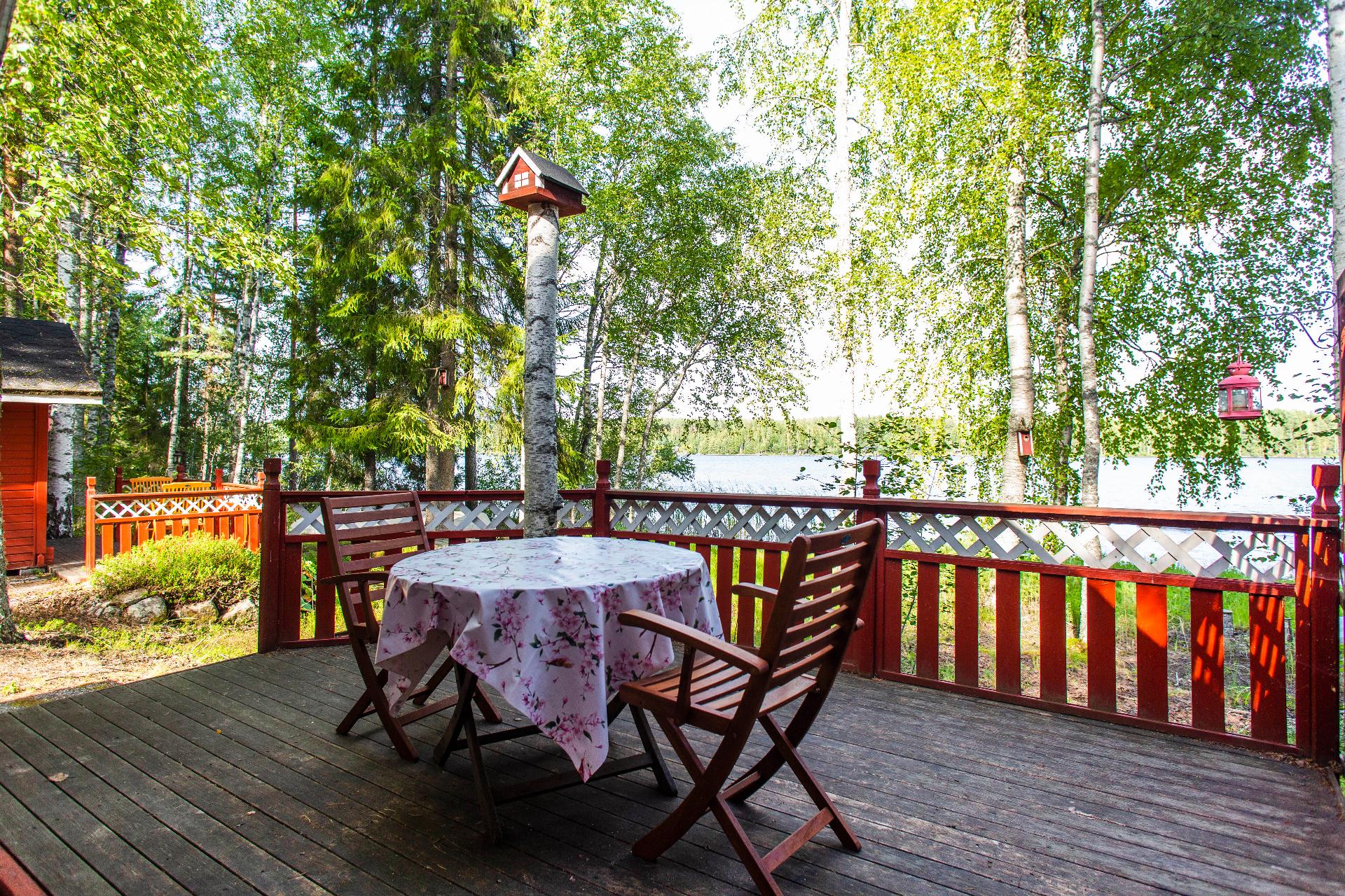 Terassin upeat näkymät järvelle