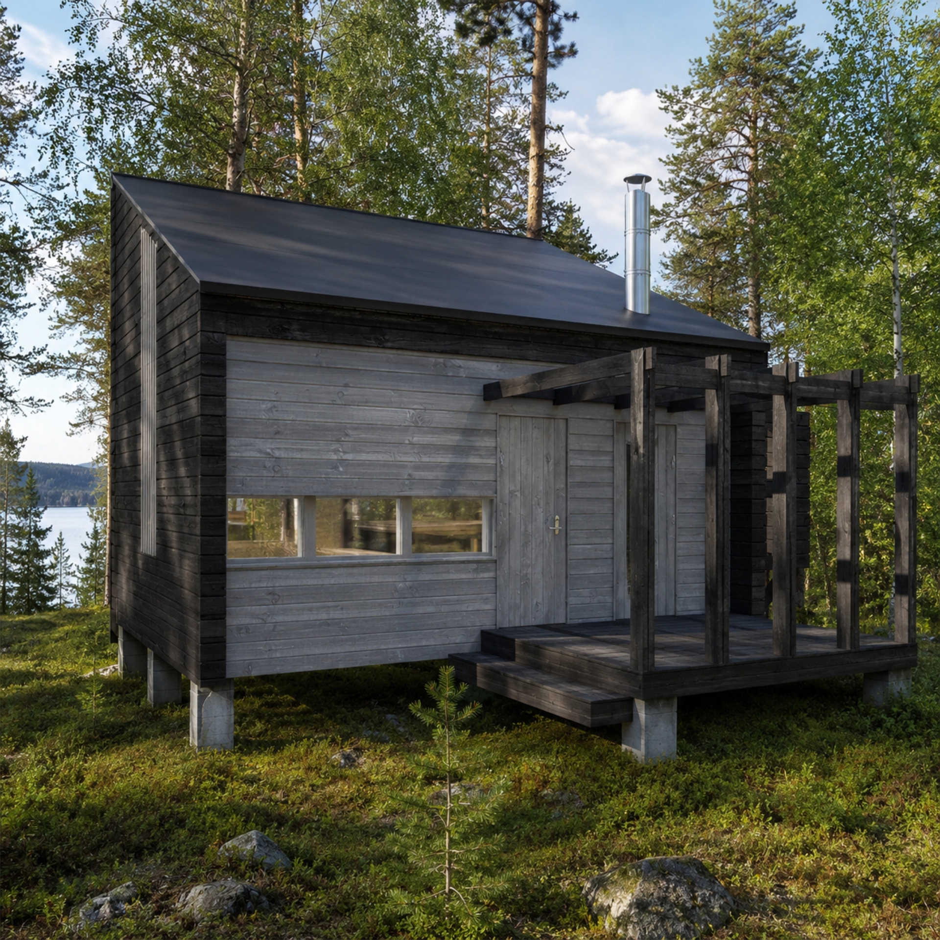 3D havainnekuva mikäli rakennus olisi valmis (kuvaa käsitelty tietokoneella).