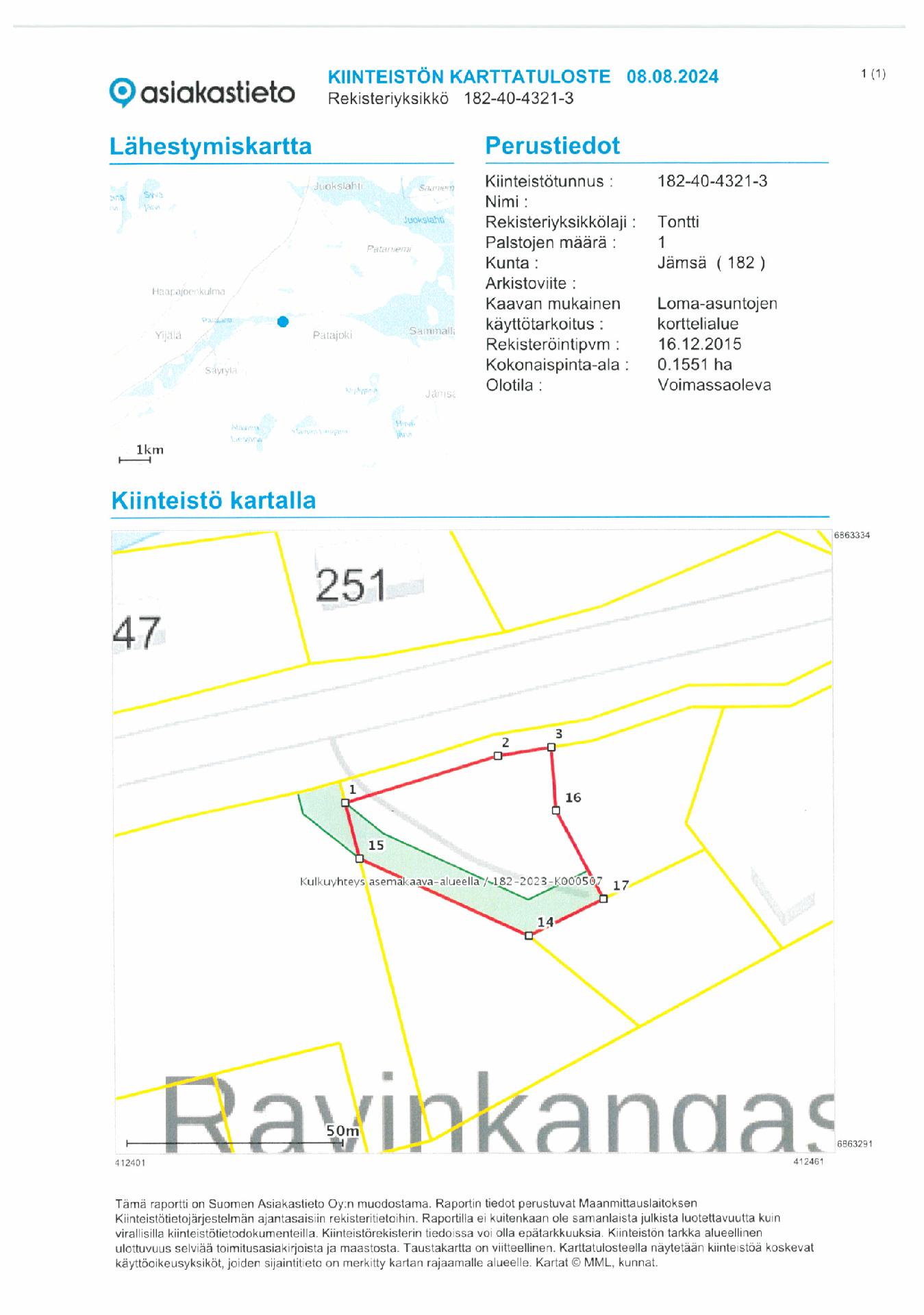 Asunnon pohjakuva