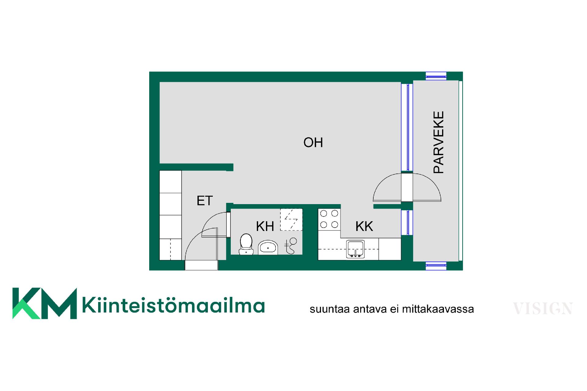 Asunnon pohjakuva