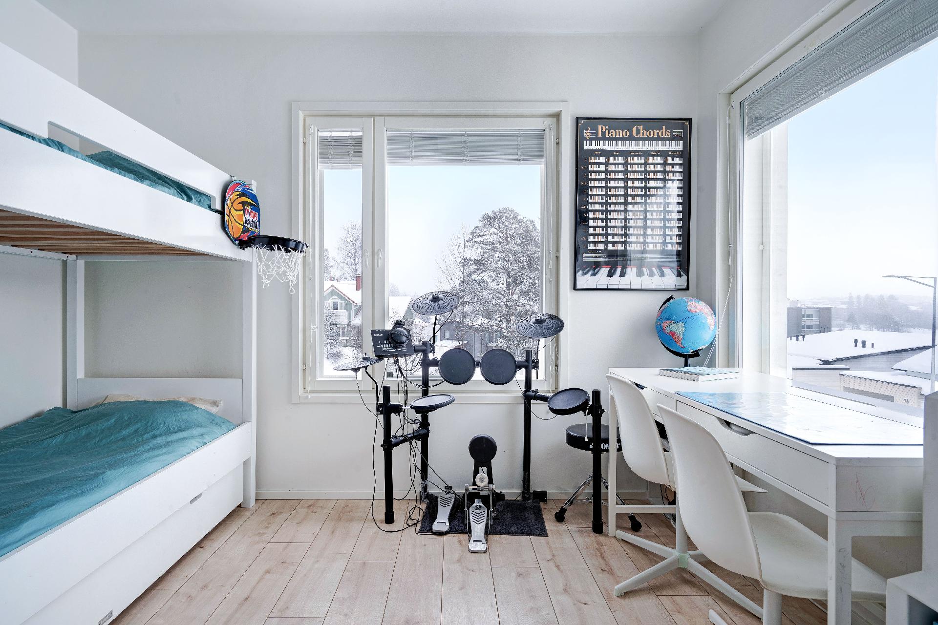 Yläkerran lastenhuone.