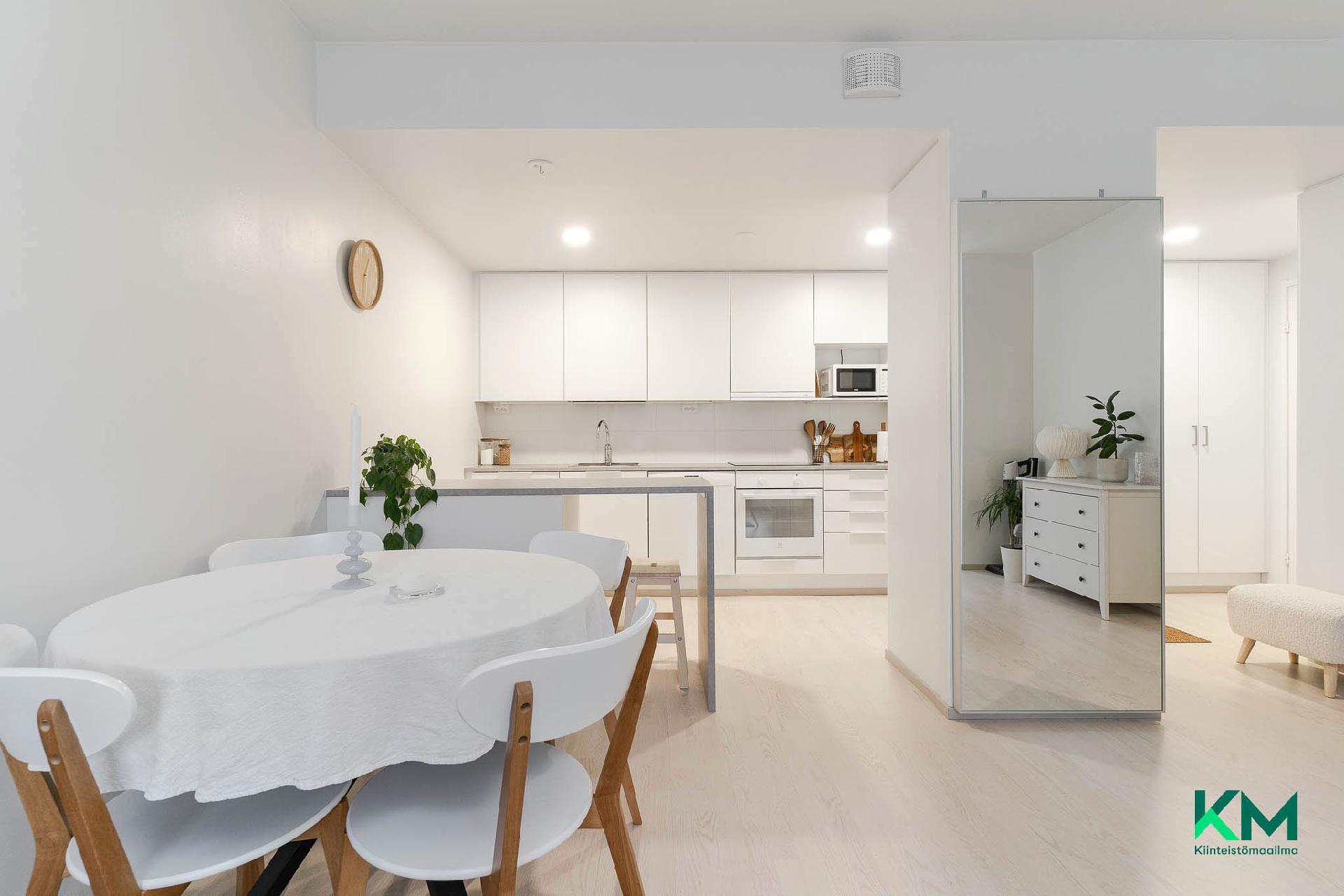 Olohuone ja keittiö