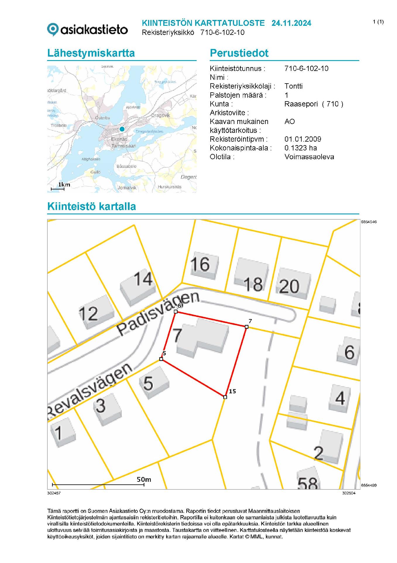 Räävelintie 7, Tammisaari, Raasepori