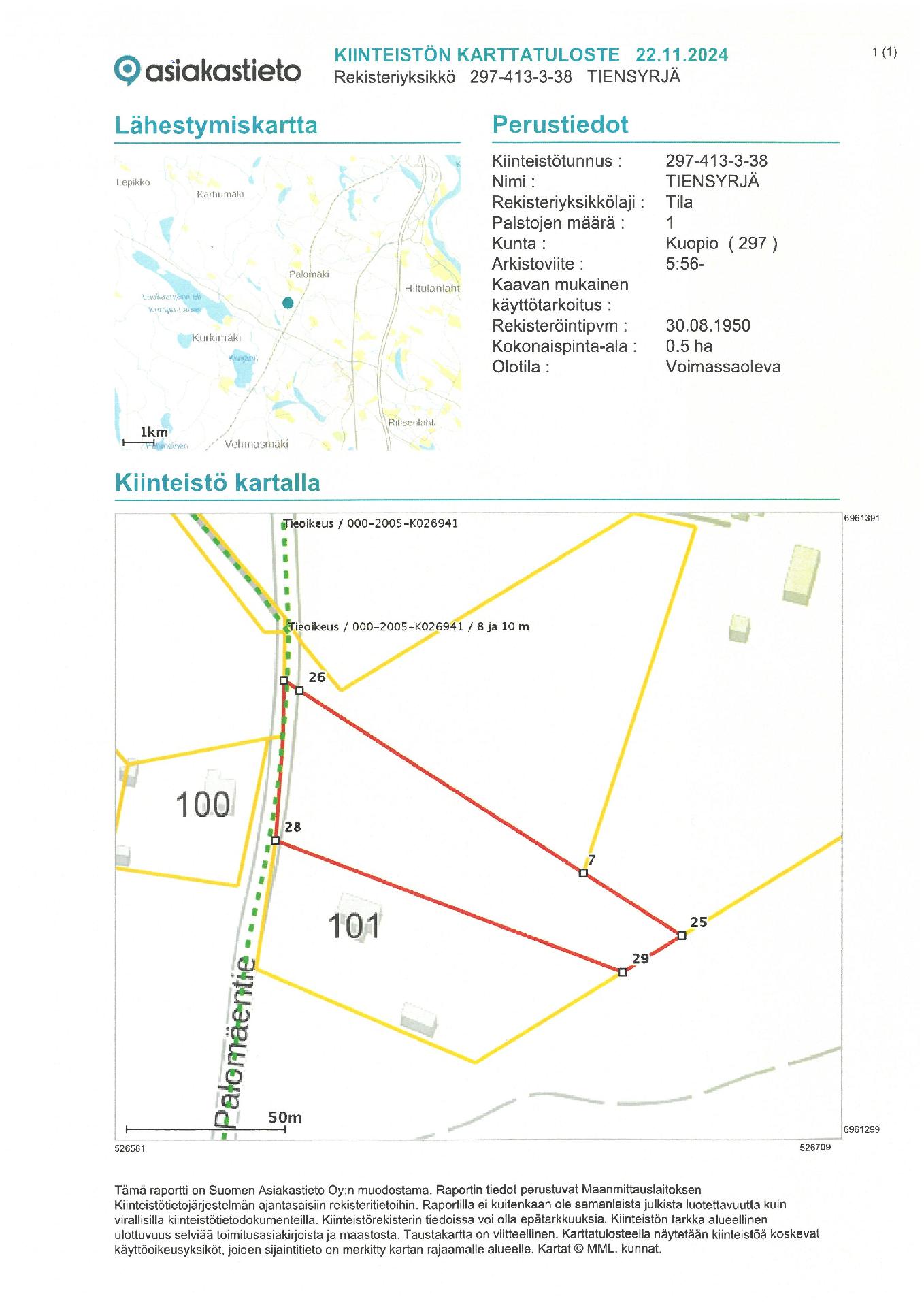 Palomäentie 103, Kurkimäki, Kuopio