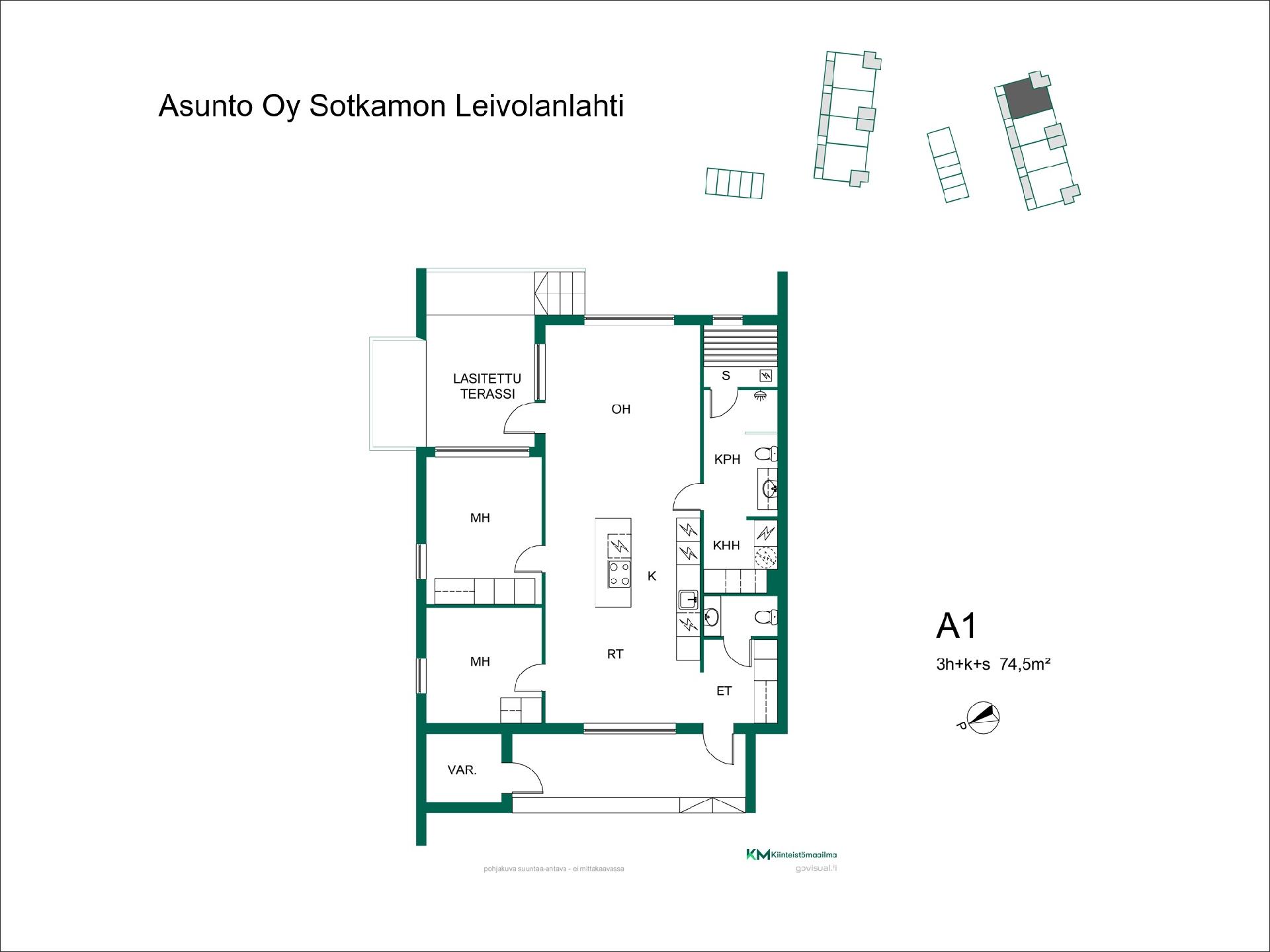 Asunnon pohjakuva