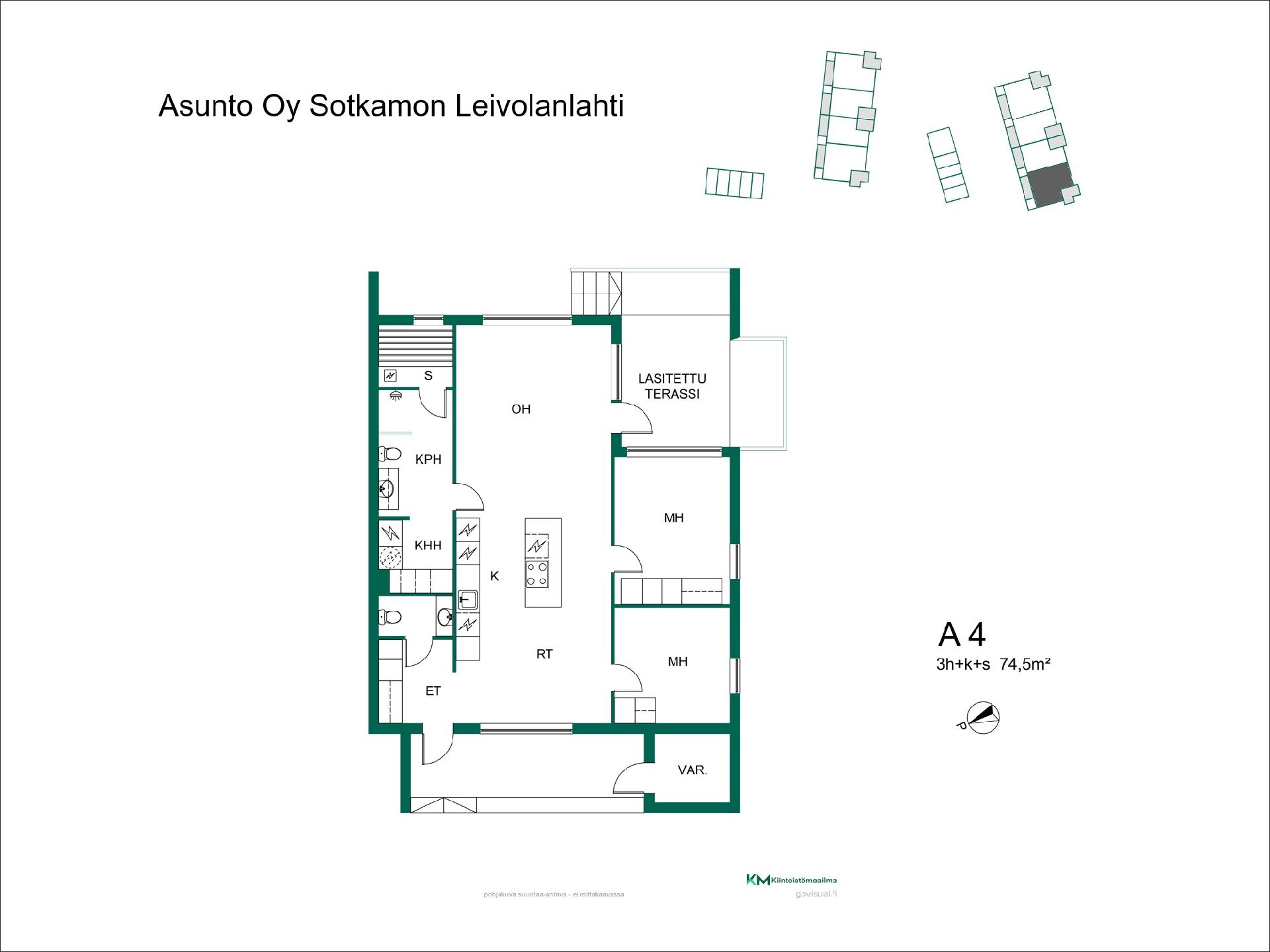 Asunnon pohjakuva