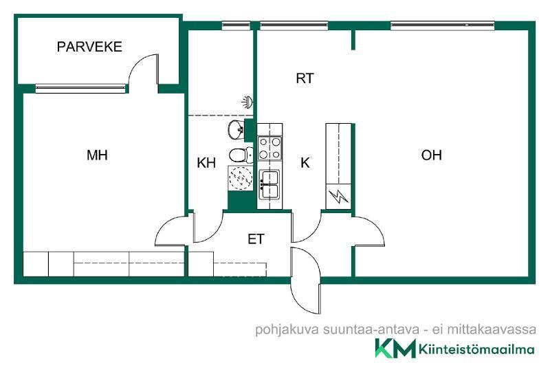 Asunnon pohjakuva