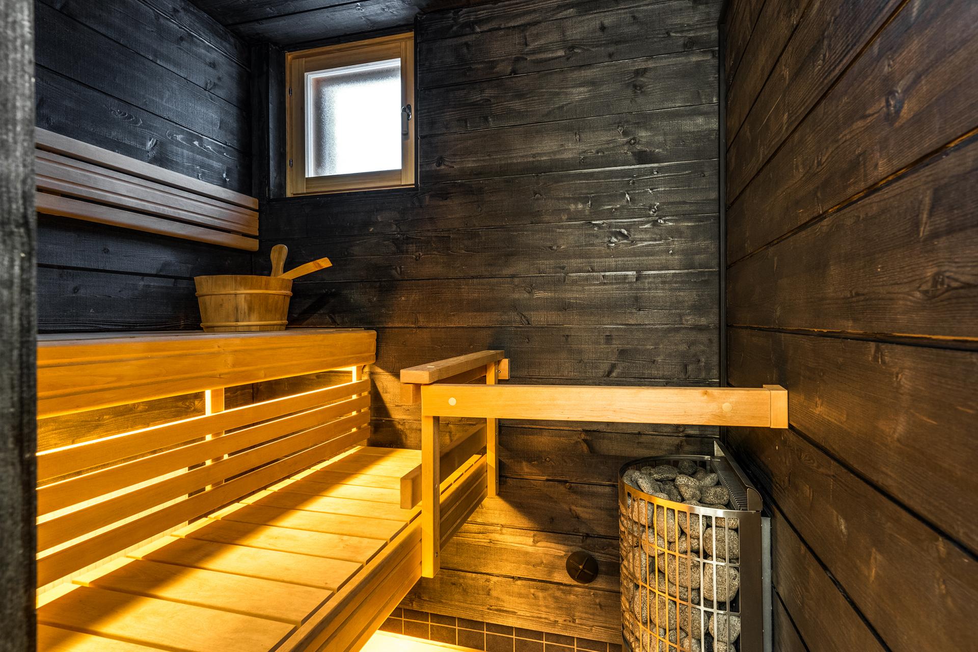 Sauna on todella viihtyisä