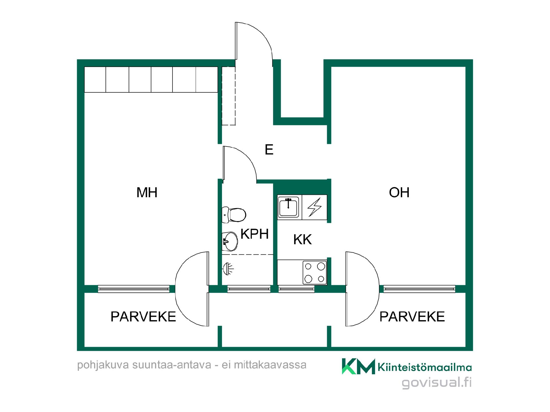 Asunnon pohjakuva
