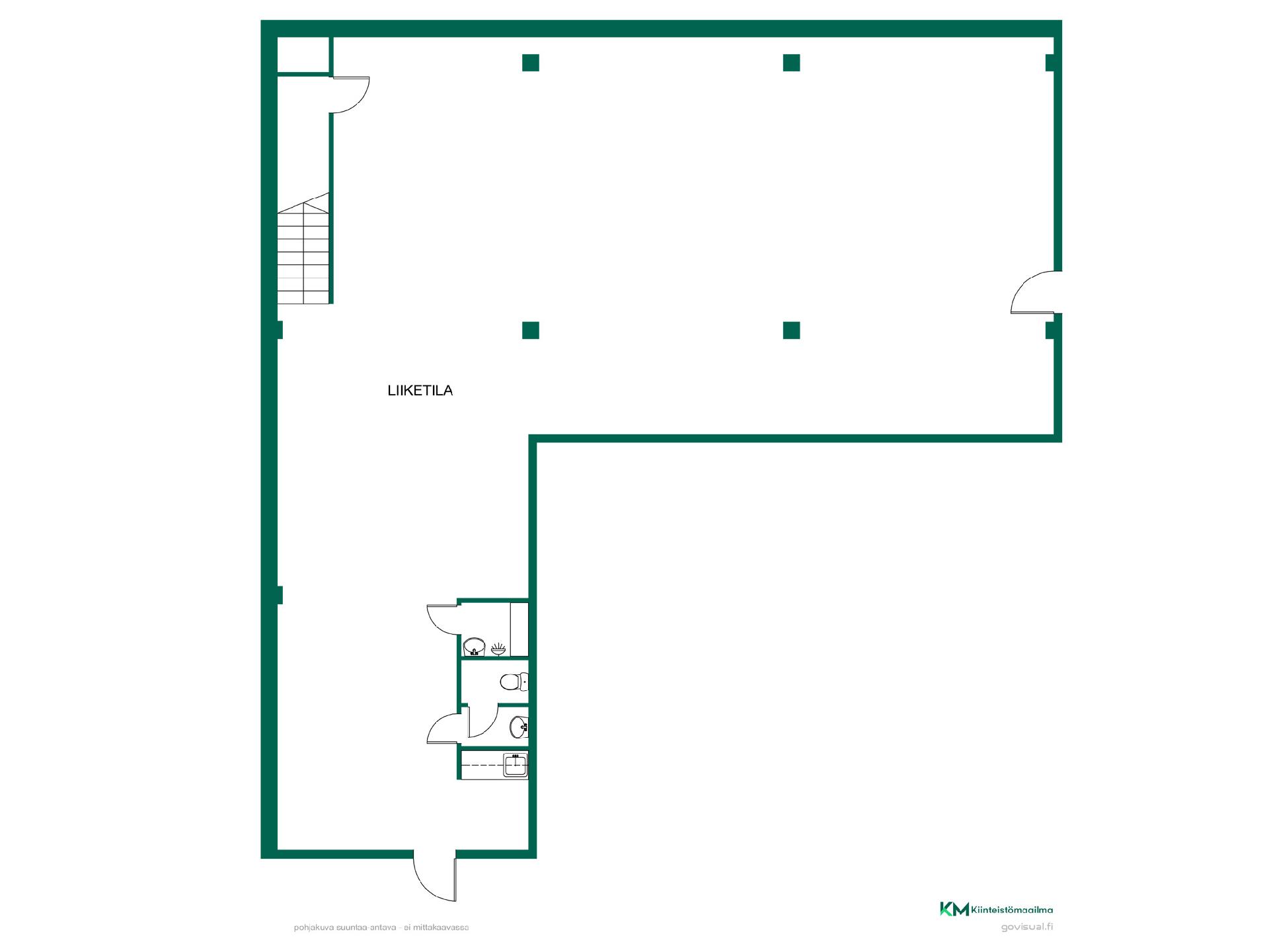 Tilaa jaettu väliseinillä