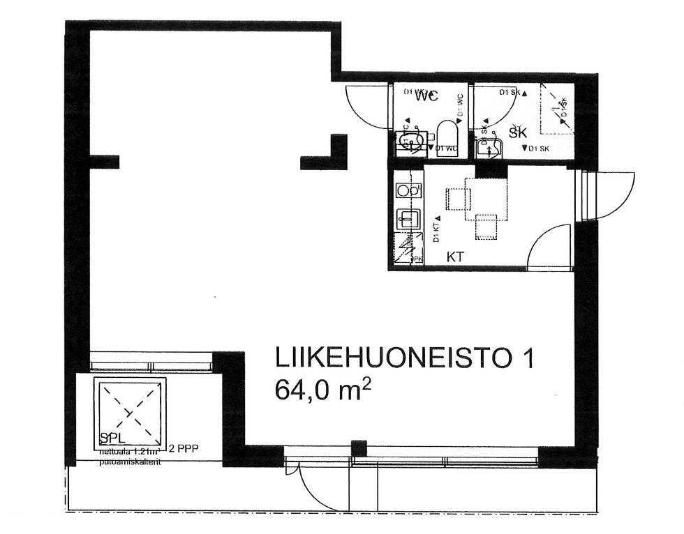 Asunnon pohjakuva