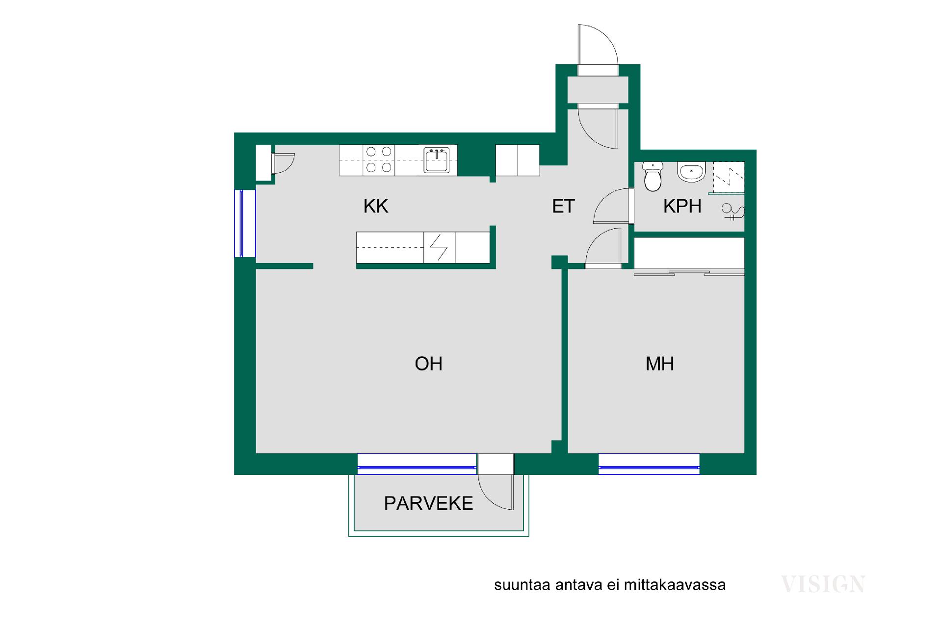 Asunnon pohjakuva