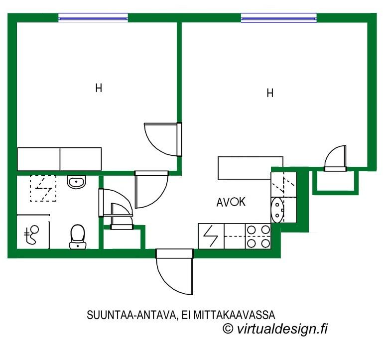 Asunnon pohjakuva