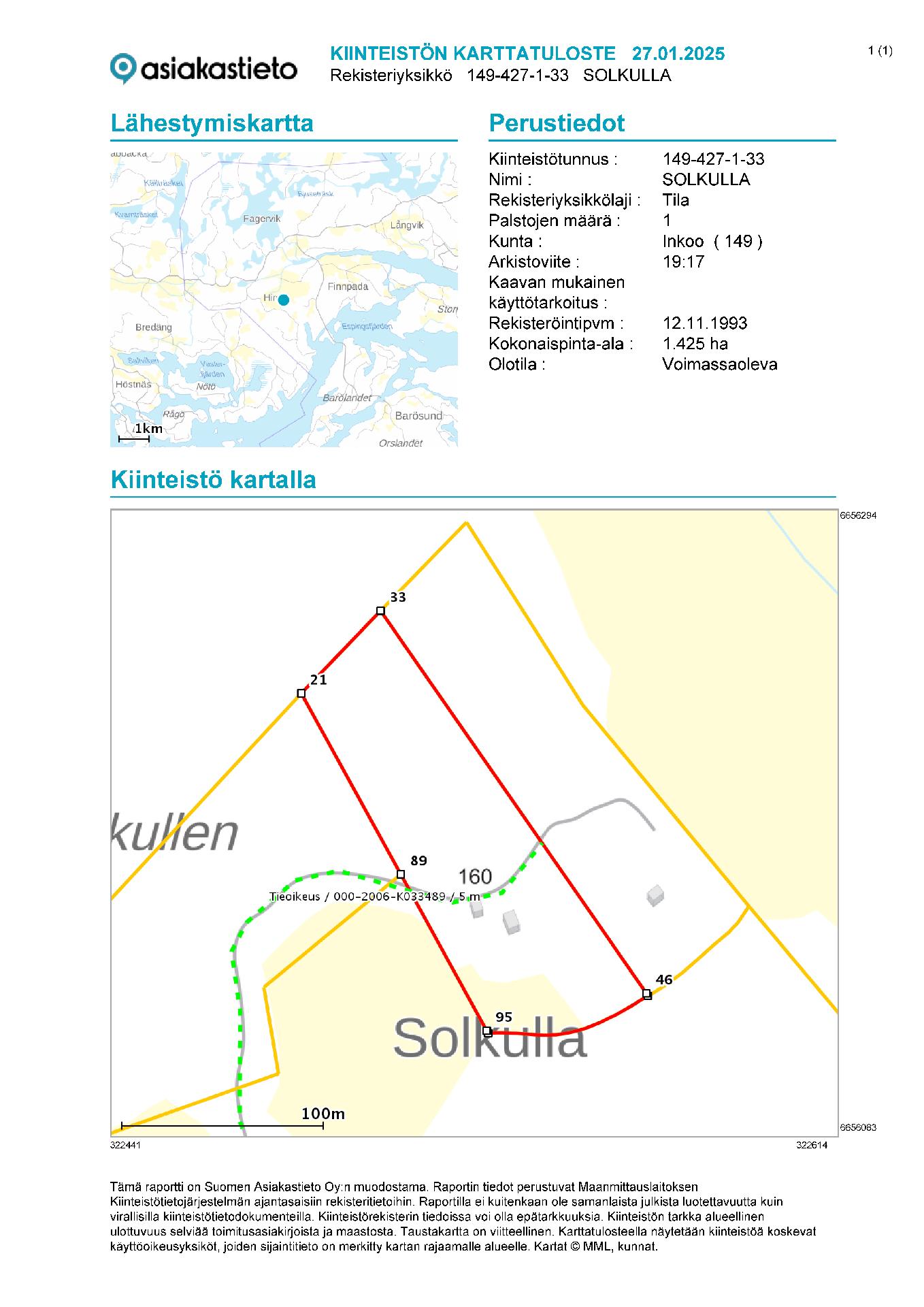 Hirdalintie 160, Hirdal, Inkoo
