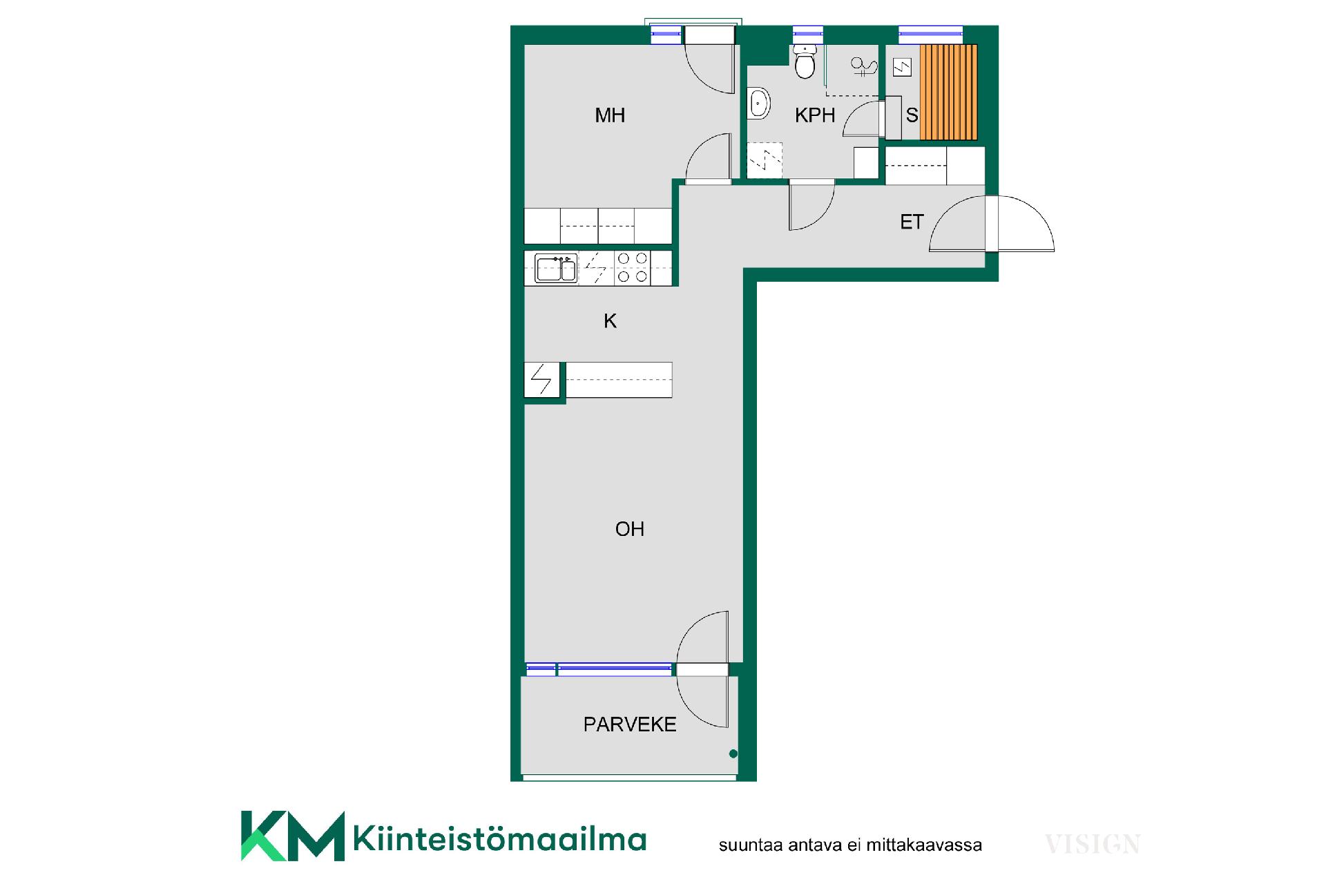 Asunnon pohjakuva