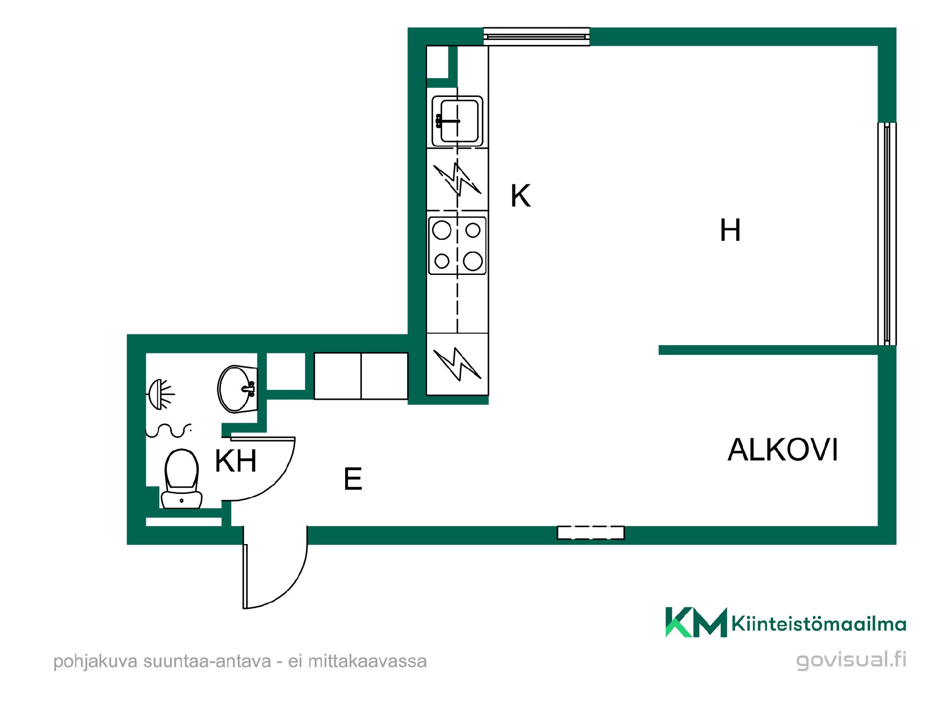 Asunnon pohjakuva