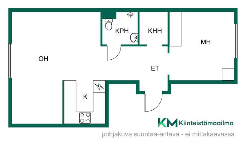 Asunnon pohjakuva