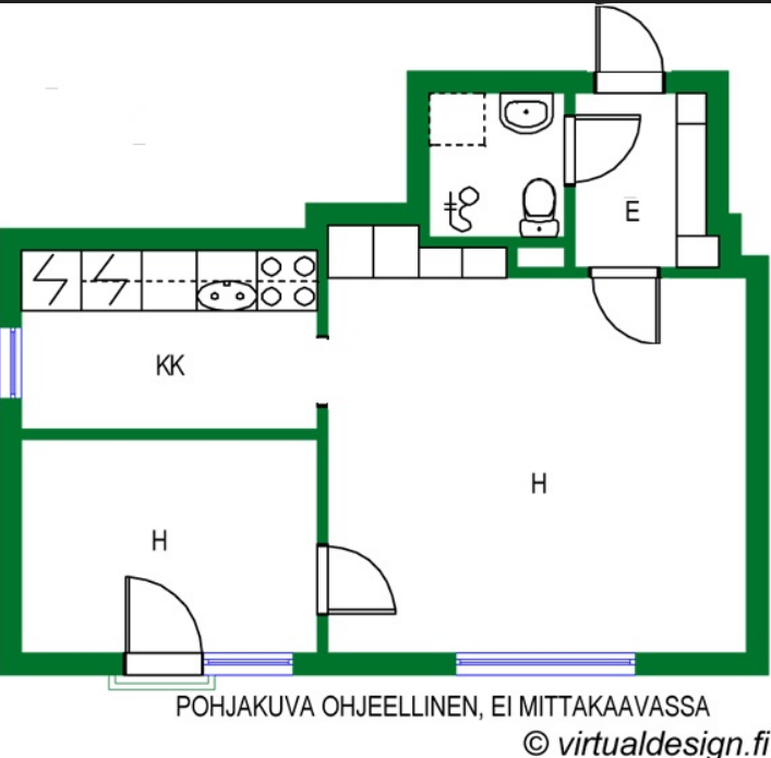Asunnon pohjakuva