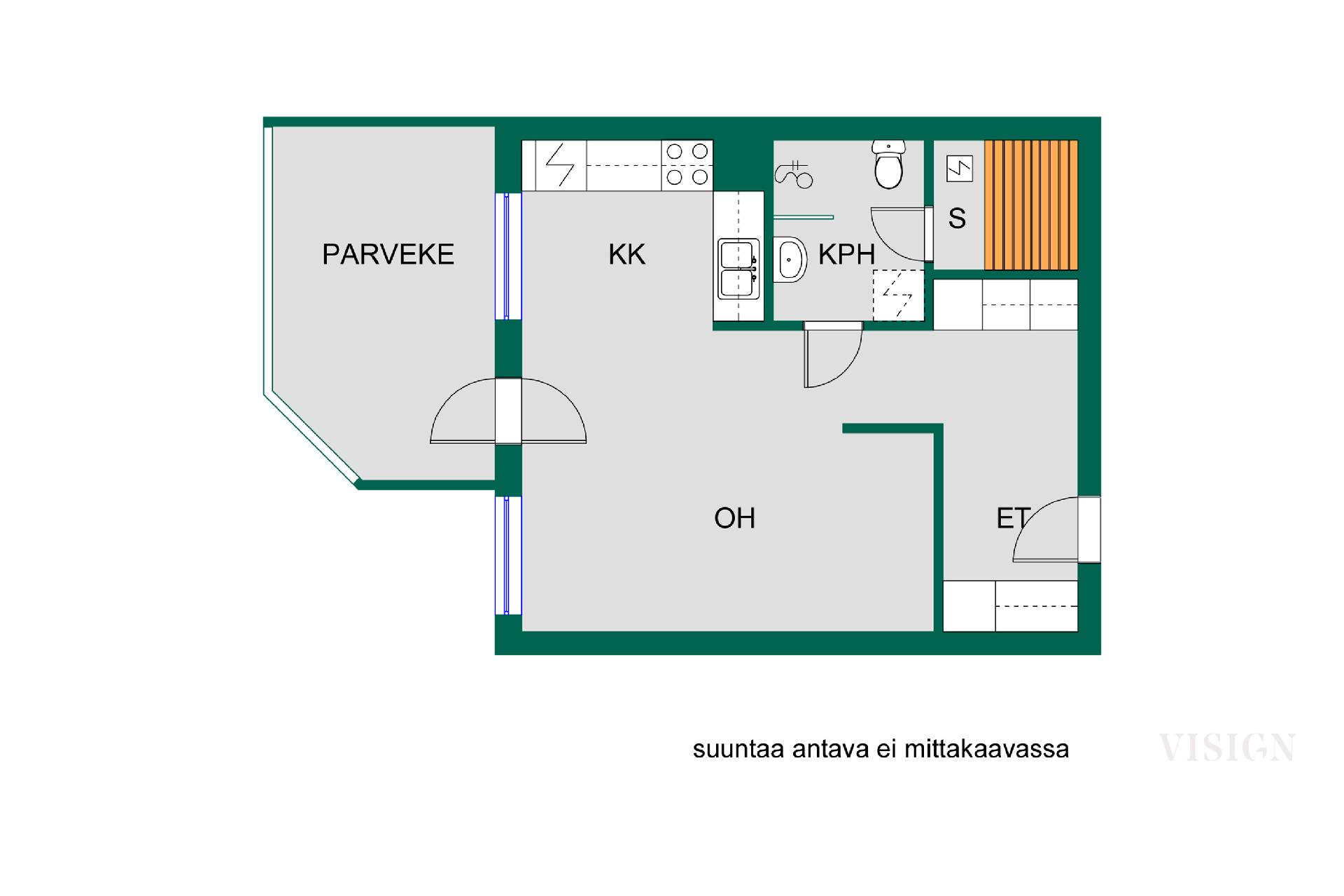 Asunnon pohjakuva