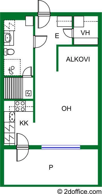 Asunnon pohjakuva