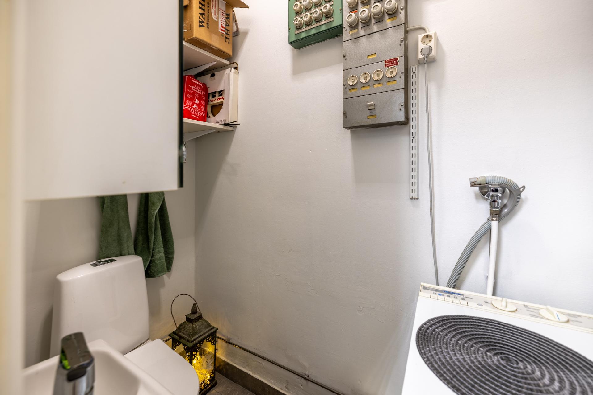 wc:ssä pesukoneliitäntä