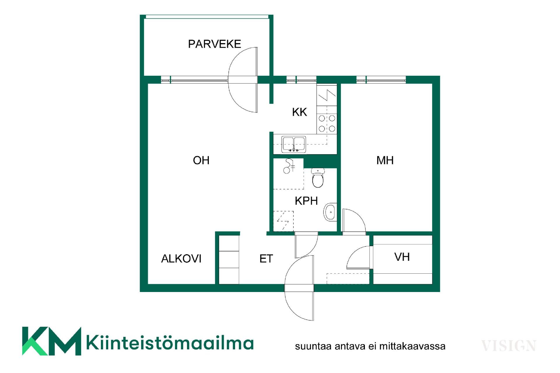 Asunnon pohjakuva
