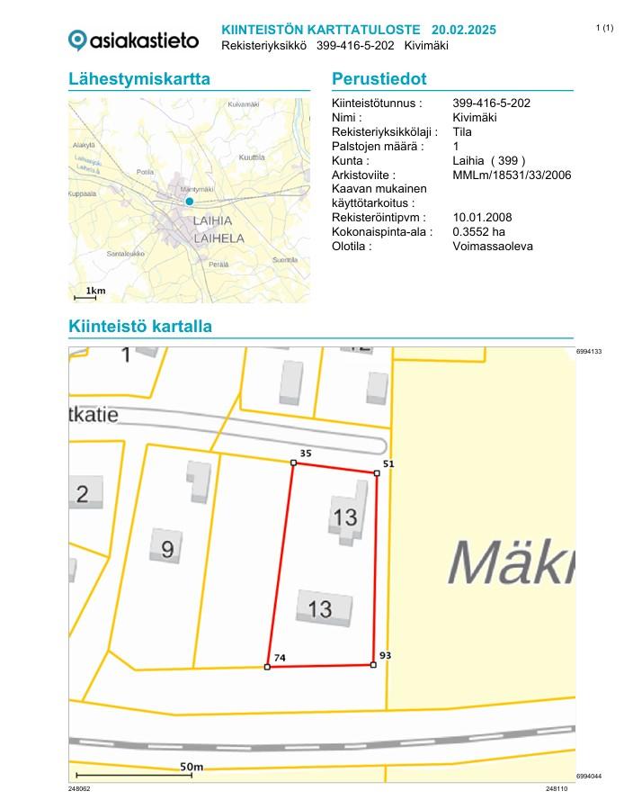 Kitkatie 13, Ratikylä, Laihia