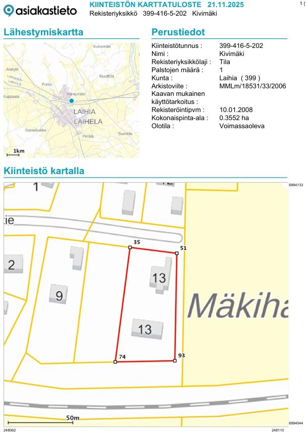 Kitkatie 13, Ratikylä, Laihia