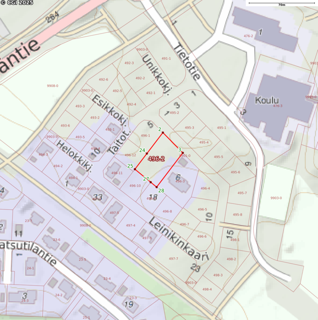 Kiinteistö kartalla