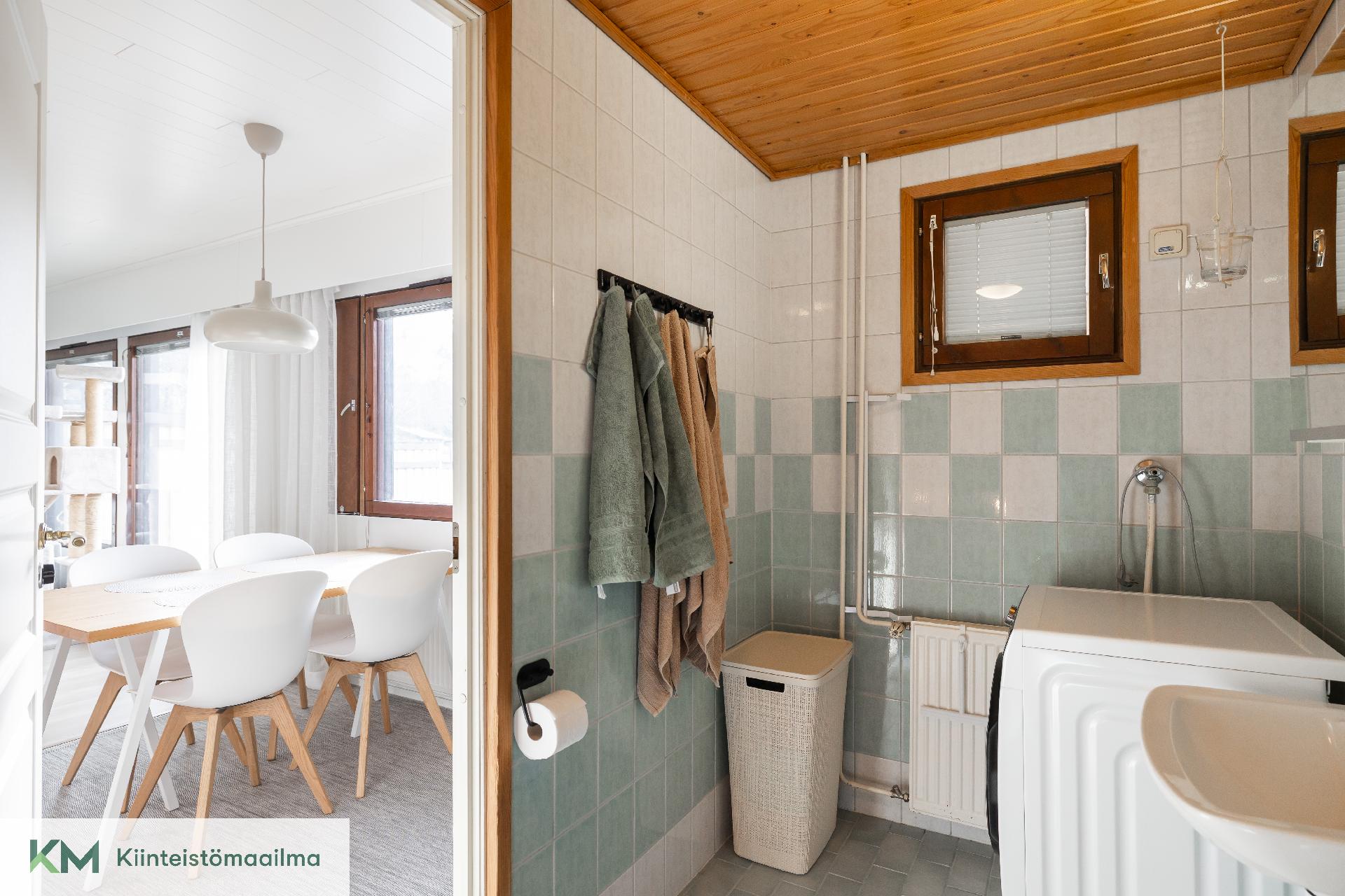 Ja tilaa pyykinhoidolle